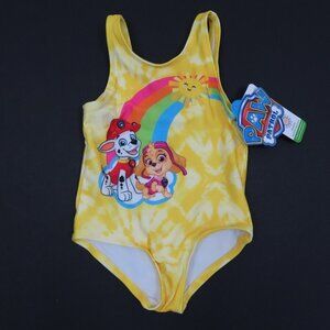 Paw Patrol Baby Girls 18M Yellow One Piece Puppy Dog Swimsuit Swimwear NEW NWT